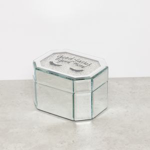 Hexagonal Crystal Studded Glass Jewellery Box