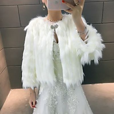 Long Sleeve Bridal Princess Faux Fur Party Evening Wedding Party Women's Wrap With Solid Lightinthebox Long Sleeve Bridal Princess Faux Fur Party Evening Wedding Party Women's Wrap With Solid Lightinthebox
