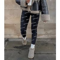 Women's Leggings Vintage 1989 Taylor's Version pants The Eras Tour Swiftie Concert Outfit Ideas Long Print High Cut Stretchy High Waist Active Basic Street Vacation Black S M All Seasons Lightinthebox - thumbnail