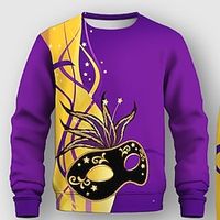 Carnival Boys 3D Mask Sweatshirt  Sweatpants Set Long Sleeve 3D Printing Spring Fall Active Fashion Cool Polyester Kids 3-12 Years Crew Neck Outdoor Street Vacation Regular Fit Lightinthebox - thumbnail