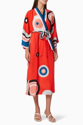 Judy Kimono Wrap Dress in Silk Judy Kimono Wrap Dress in Silk