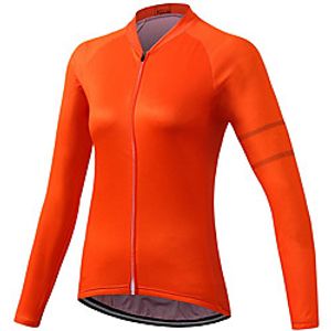 21Grams Women's Long Sleeve Cycling Jersey Spandex Red Green Rose Red Solid Color Bike Top Mountain Bike MTB Road Bike Cycling Quick Dry Moisture Wicking Sports Clothing Apparel / Stretchy miniinthebox
