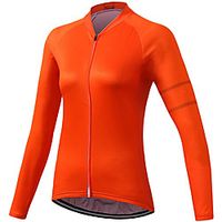 21Grams Women's Long Sleeve Cycling Jersey Spandex Red Green Rose Red Solid Color Bike Top Mountain Bike MTB Road Bike Cycling Quick Dry Moisture Wicking Sports Clothing Apparel / Stretchy miniinthebox - thumbnail