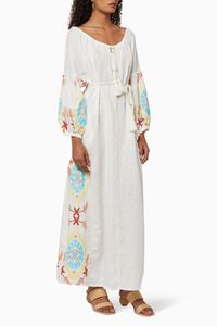 Embroidered Cotton Maxi Dress