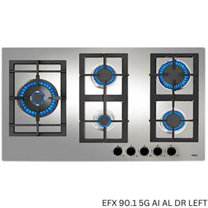 TEKA Gas Hob with 5 cooking zones and cast iron grids in 90 cm of butane gas |EFX 90.1 5G LEFT