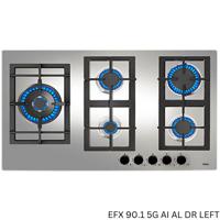 TEKA Gas Hob with 5 cooking zones and cast iron grids in 90 cm of butane gas |EFX 90.1 5G LEFT - thumbnail