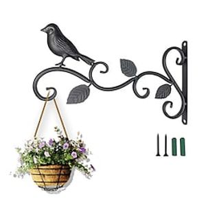 Modern Art Garden Iron Hook Bracket Metal Practical Wall Mounted Flower Pot Basket for Outdoor Indoor Hanging Plants Supplies miniinthebox