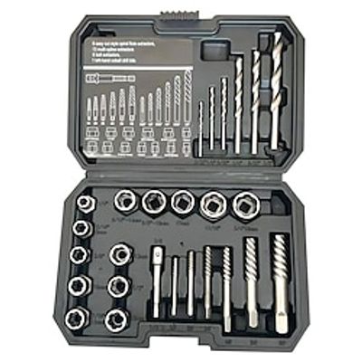 26pc Nut Extractor Screw Extractor Left Rotating Twists Drill Disassembly Tool Sliding Tooth Nut Remover Set miniinthebox 26pc Nut Extractor Screw Extractor Left Rotating Twists Drill Disassembly Tool Sliding Tooth Nut Remover Set miniinthebox