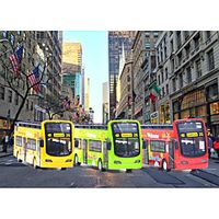 City Bus Sightseeing Double Decker Bus Model Open Top Pull Back Vehicles Toy Die Cast Pull Back Vehicles Mini Model Car Lights and Music (3 Colors) miniinthebox - thumbnail