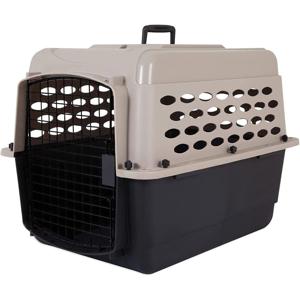 Petmate Vari Kennel 28In 25-30Lbs - Bleached Linen & Black