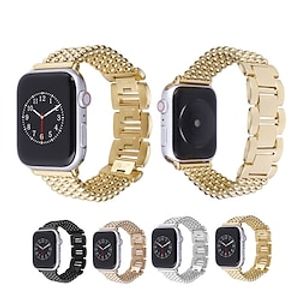 Link Bracelet Compatible with Apple Watch band 38mm 40mm 41mm 42mm 44mm 45mm Women Luxury Metal Clasp Stainless Steel Strap Replacement Wristband for iwatch Series 8 7 6 5 4 SE Lightinthebox