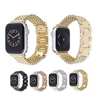 Link Bracelet Compatible with Apple Watch band 38mm 40mm 41mm 42mm 44mm 45mm Women Luxury Metal Clasp Stainless Steel Strap Replacement Wristband for iwatch Series 8 7 6 5 4 SE Lightinthebox - thumbnail