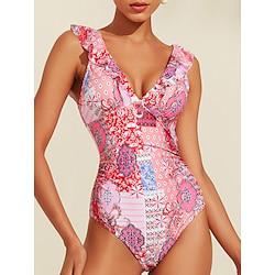 Boho Ruffle Tie Back Swimsuit Lightinthebox