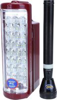 Geepas Rechargeable LED Lantern & 1Pc Torch Red - GEFL51029