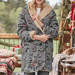 Women's Teddy Coat Street Daily Going out Fall Winter Regular Coat Regular Fit Warm Breathable Elegant Streetwear Jacket Long Sleeve Solid Color Pocket Gray Lightinthebox