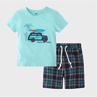 2 Pieces Toddler Boys T-shirt Shorts Outfit Graphic Short Sleeve Set School Fashion Daily Summer Spring 3-7 Years Lightinthebox