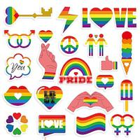 30PCS Rainbow Festival Theme Pride Month Party Photography Props Colorful Funny Party Decoration Handheld Photography Supplies Lightinthebox