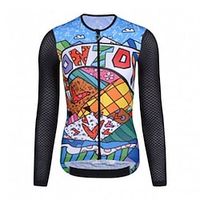 21Grams Women's Cycling Jersey Long Sleeve Bike Jersey Top with 3 Rear Pockets Mountain Bike MTB Road Bike Cycling Breathable Quick Dry Moisture Wicking Blue Graphic Patterned Spandex Polyester Sports miniinthebox - thumbnail