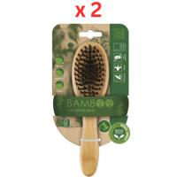 M-pets Bamboo Soft Bristle Brush (Pack of 2)