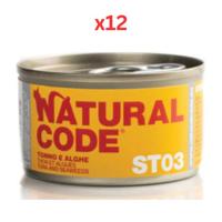 Natural Code Steril 03 Tuna & Seaweeds Wet Cat Food 85G (Pack of 12)