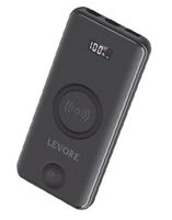 Levore 3 In 1 Wireless Charge Power Bank PD 20W 10000mAh 3 Port, Black- LP431-BK (UAE Delivery Only)