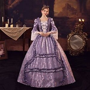 Princess Shakespeare Gothic Victorian Vintage Inspired Medieval Dress Party Costume Prom Dress Women's Costume Vintage Cosplay Party Evening Party Masquerade 3/4-Length Sleeve Ball Gown Dress miniinthebox