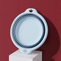 1pc Portable Foldable Laundry Basin, Plastic Travel Folding Wash Basin, Durable Wash Basin miniinthebox - thumbnail