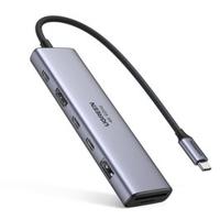 UGREEN 7-In-1 USB-C HUB USB-A 3.2 + 2xUSB-C 3.2 + 4K@60Hz HDMI + SD/TF + 100W PD Space Gray [CM511-45521]