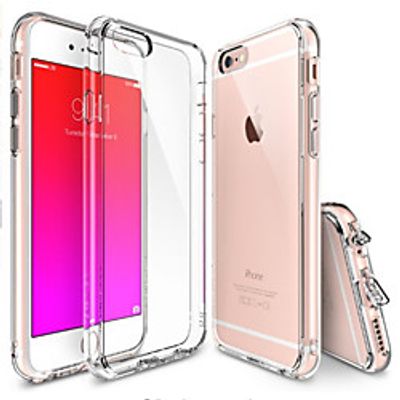 Phone Case For Apple Back Cover iPhone 6s Plus iPhone 6s iPhone 6 Plus iPhone 6 Transparent Solid Color Soft TPU miniinthebox