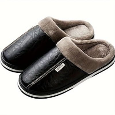 Women's Slippers Fuzzy Slippers Fluffy Slippers House Slippers Home Daily Indoor Color Block Winter Flat Heel Round Toe Casual Comfort Minimalism PU Loafer Black Pink Red Lightinthebox
