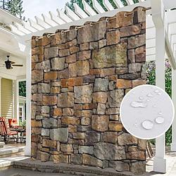 Waterproof Outdoor Curtain Privacy, Outdoor Shades, Sliding Patio Curtain Drapes, Pergola Curtains Grommet Brick Wall For Gazebo, Balcony, Porch, Party Lightinthebox