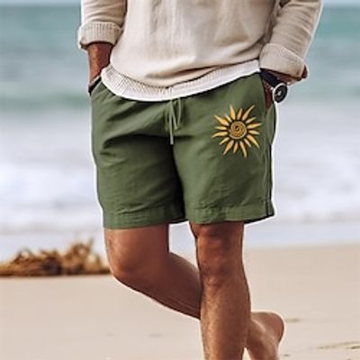 Men's Shorts Summer Shorts Beach Shorts Print Drawstring Elastic Waist Sun Comfort Breathable Short Outdoor Holiday Going out Cotton Blend Hawaiian Casual Black Army Green miniinthebox Men's Shorts Summer Shorts Beach Shorts Print Drawstring Elastic Waist Sun Comfort Breathable Short Outdoor Holiday Going out Cotton Blend Hawaiian Casual Black Army Green miniinthebox