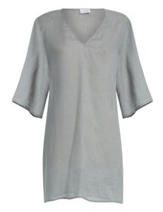 Short Linen Tunic - Grey