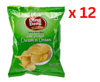 Ding Dong Cream & Onion Potato Chips 16Gm Pack Of 144 (UAE Delivery Only)