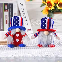 Knitted Gift Hat Doll Decoration for Fourth of July: Adorable Gnome or Faceless Old Man Doll, American Independence Day Decor Lightinthebox