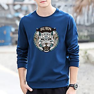 Unisex Pullover Cartoon Print Casual Casual Hoodies Sweatshirts  Blue Yellow Khaki Lightinthebox
