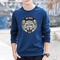 Unisex Pullover Cartoon Print Casual Casual Hoodies Sweatshirts  Blue Yellow Khaki Lightinthebox - thumbnail