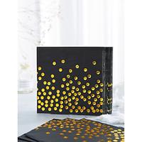 24 pieces/set of black and yellow gold disposable napkins 1313 inch 2-storey party supplies gold polka-dot paper towels suitable for dinner graduation anniversary cocktail birthday party decoratio Lightinthebox