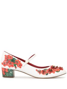 Dolce & Gabbana Kids Portofino print ballerina shoes - White