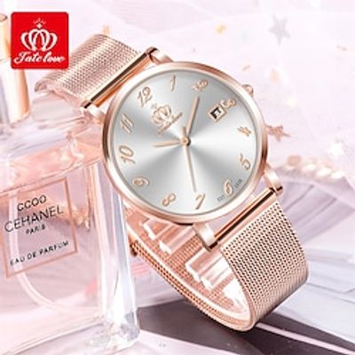 Fate Love Brand Women Quartz Watch Luxury Large Dial Fashion Business Calendar Waterproof Alloy PU Leather Watch Lightinthebox