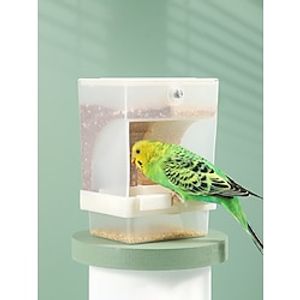 1 piece parrot automatic feeder tiger skin peony parrot automatic feeder feeder bird food box feed trough bird feeder bowl anti scattering and anti splashing Lightinthebox