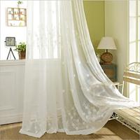 One Panel European Style Embroidered Gauze Curtain Living Room Bedroom Dining Room Semi Transparent Window Screen Lightinthebox