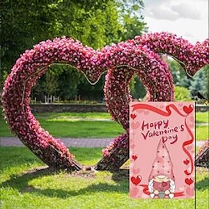 Garden Flags Double Sided Flax 12x18 Inch (3045cm)  Garden Flag, Valentine's Day Small Yard Flag for Outdoor Decorations Lightinthebox