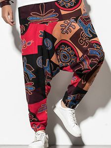 Men Ethnic Style Casual Elastic Waist Harem Pants