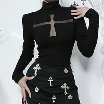 Retro Vintage Punk  Gothic Steampunk Masquerade T-shirt Goth Girl Women's Cosplay Costume Masquerade Party T-shirt Lightinthebox