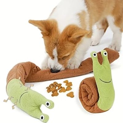 Interactive Snail Dog Toy - Plush Puzzle Treat Dispenser and Slow Feeder for Snuffle and Play Lightinthebox Interactive Snail Dog Toy - Plush Puzzle Treat Dispenser and Slow Feeder for Snuffle and Play Lightinthebox