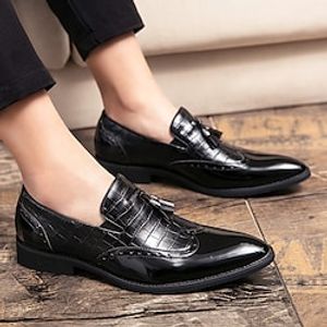 Men's Loafers  Slip-Ons Casual Classic Daily Office  Career PU Black Brown Spring Summer Lightinthebox