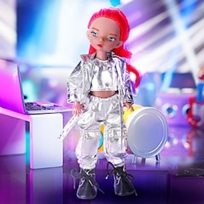 11inch Pi Shuai Doll - Red Hair 360  Joint BJD Girl Interchangeable Doll Children's Toy Lightinthebox