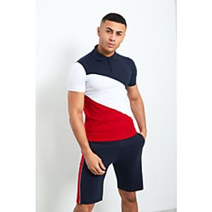 Men's Patchwork Tracksuit Running T-Shirt With Shorts Street Casual Summer Short Sleeve Quick Dry Lightweight Breathable Fitness Running Walking Jogging Warm-Up Sportswear Normal Black Dark Blue Gray Lightinthebox