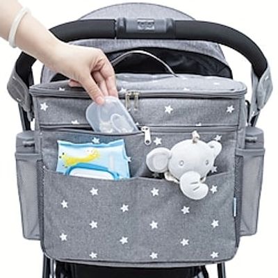 1pc Four Seasons Baby Cart Hanging Storage Bag With Large Capacity Hanging Grey Oxford Cloth Storage Bag Perfect For Bottles Cups Napkins Diapers And Mobile Phones Lightinthebox 1pc Four Seasons Baby Cart Hanging Storage Bag With Large Capacity Hanging Grey Oxford Cloth Storage Bag Perfect For Bottles Cups Napkins Diapers And Mobile Phones Lightinthebox